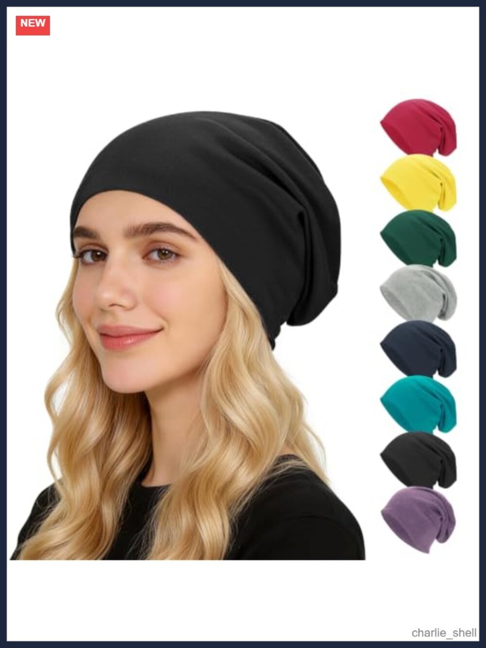 Slouchy Beanie Hat 100% Cotton Sleep Cap Thin Chemo Headwear